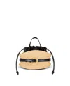 Balmain Shuffle Bag In Raffia