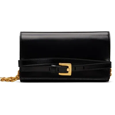 Balmain ブラック Shuffle カーフスキン ウォレットバッグ In Black