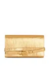 Balmain Shuffle Buckle Cross Body Bag In Gold