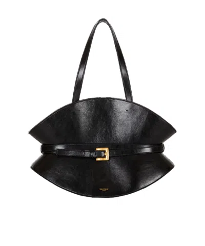 BALMAIN SHUFFLE MEDIUM BAG IN LEATHER