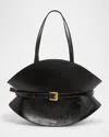 Balmain Shuffle Medium Belt Shoulder Bag In Calfskin