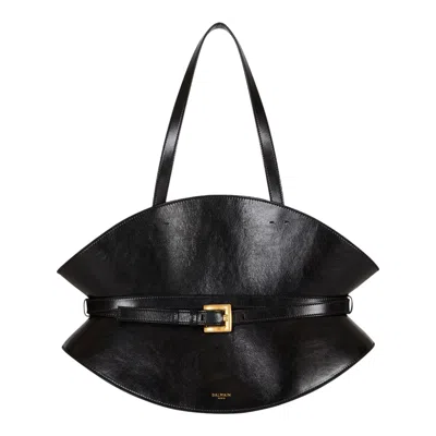 Balmain Shuffle Medium Calfskin Bag