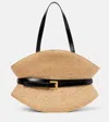 Balmain Shuffle Medium Raffia Tote Bag