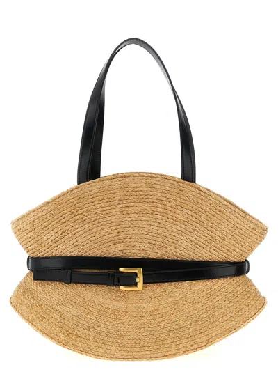 Balmain Shuffle Medium Shoulder Bag In Sand