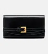 Balmain Shuffle Micro Leather Wallet On Chain In Black