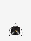 Balmain Shuffle Mini Top-handle Bag In Calfskin In Black