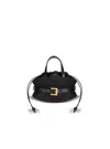 Balmain Shuffle Mini Bag In Calfskin And Raffia In Black