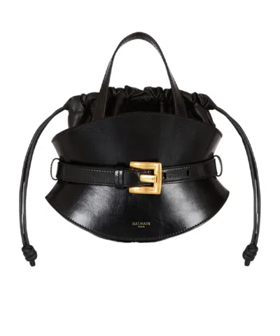 Balmain Shuffle Mini Bag In Leather