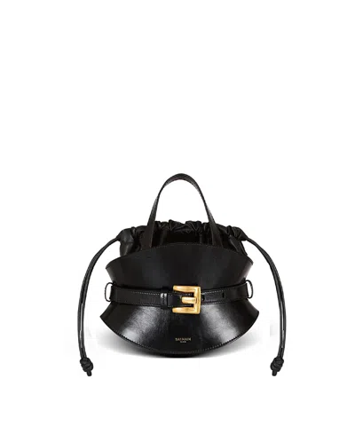 Balmain Shuffle Mini Bag In Leather