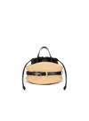 Balmain Shuffle Mini Bag In Raffia