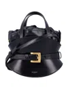 Balmain Mini Shuffle Compact Shoulder Bag In Black
