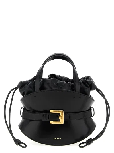 Balmain Shuffle Mini Handbag In Black