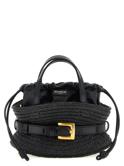 Balmain Shuffle Mini Handbag In Black