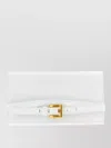 Balmain Shuffle Wallet Chain Strap Buckle Detail In White