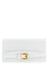 Balmain Shuffle Wallet Chain Strap Buckle Detail In White
