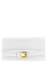 Balmain Shuffle Wallet Chain Strap Buckle Detail In White