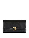 Balmain "shuffle" Wallet On Chain Crinkled Leather Accessories
