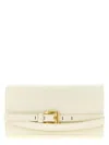 Balmain Chain Strap Wallet Gold-tone Hardware In White