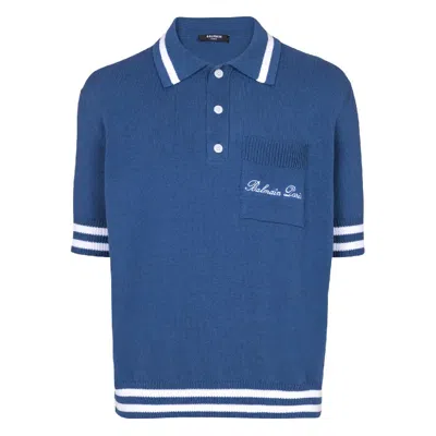 BALMAIN BALMAIN SIGANTURE EMBROIDERED POLO SHIRT