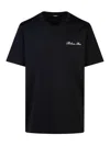 Balmain Black Cotton T-shirt In Black