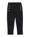 Balmain Signature Coin Cotton Track Pants In Black