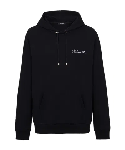 BALMAIN BALMAIN SIGNATURE DRAWSTRING HOODIE