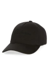 Balmain Men Baseball Hat With Logo Embroidery In Eap Black/black