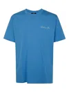 Balmain T-shirt With Logo Embroidery In Blue