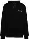 Balmain Signature Hooded Sweatshirt In Black
