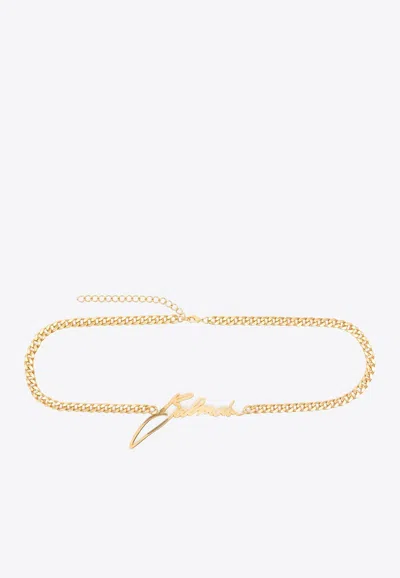 Balmain Signature Logo Chain Belt