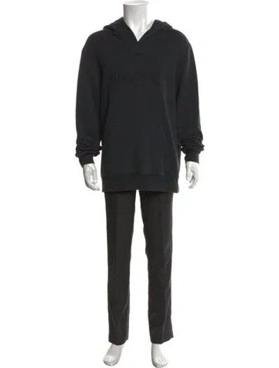 Pre-owned Balmain Signature Logo Crew Neck Hoodie In Black
