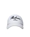 Balmain Signature Logo-embroidered Cap In White