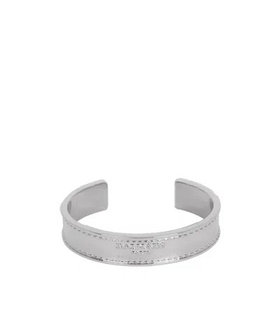 Balmain Signature Open-cuff Bracelet In Gray