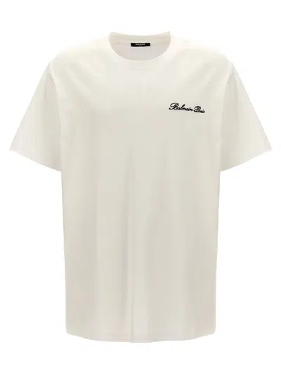 Balmain Signature T-shirt In White