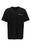 Balmain Black Cotton T-shirt In Multi