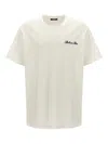 Balmain White Crewneck T-shirt With Logo Lettering Embroidery In White