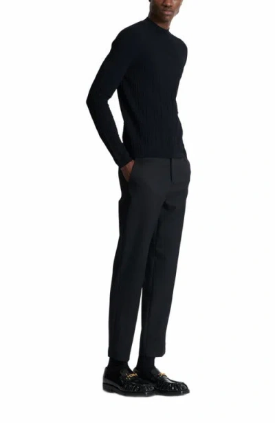 Balmain Silk And Cotton Knit Pb Jumper In Black