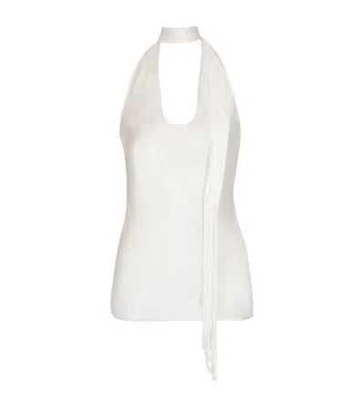 BALMAIN SILK BACKLESS TOP