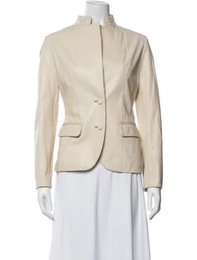 Pre-owned Balmain Silk Blazer In Neutrals