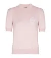 Balmain Silk-cotton Embroidered Knit Top
