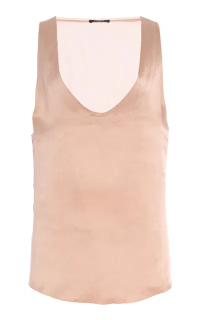 Balmain Silk-crepe Top In Pink