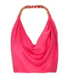 Balmain Silk Draped Halterneck Top In Pink