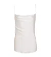 Balmain Draped Satin Top In White