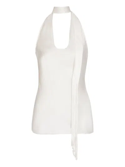 BALMAIN SILK HALTERNECK TOP