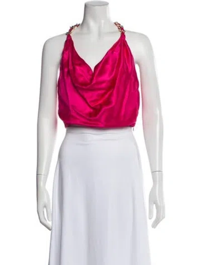 Pre-owned Balmain Silk Halterneck Top