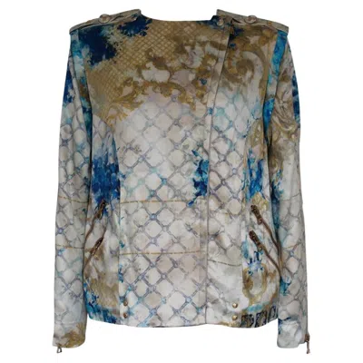 Pre-owned Balmain Silk Jacket Size 42 In Gray