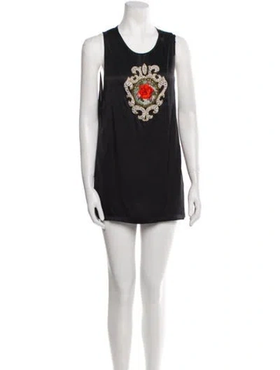 Pre-owned Balmain Silk Mini Dress In Black