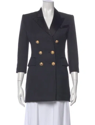 Pre-owned Balmain Silk Mini Dress In Gray