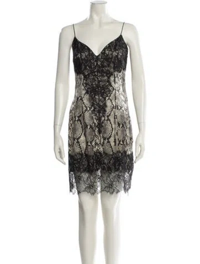 Pre-owned Balmain Silk Mini Dress In Neutral
