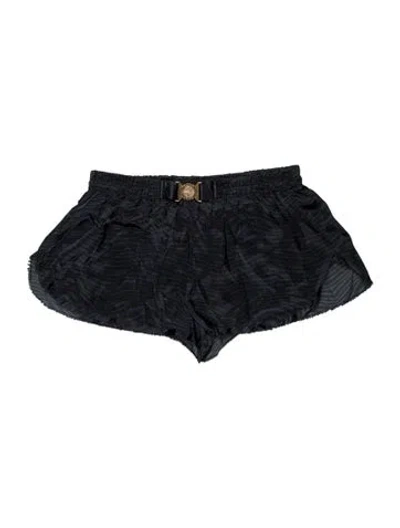 Pre-owned Balmain Silk Mini Shorts In Blue